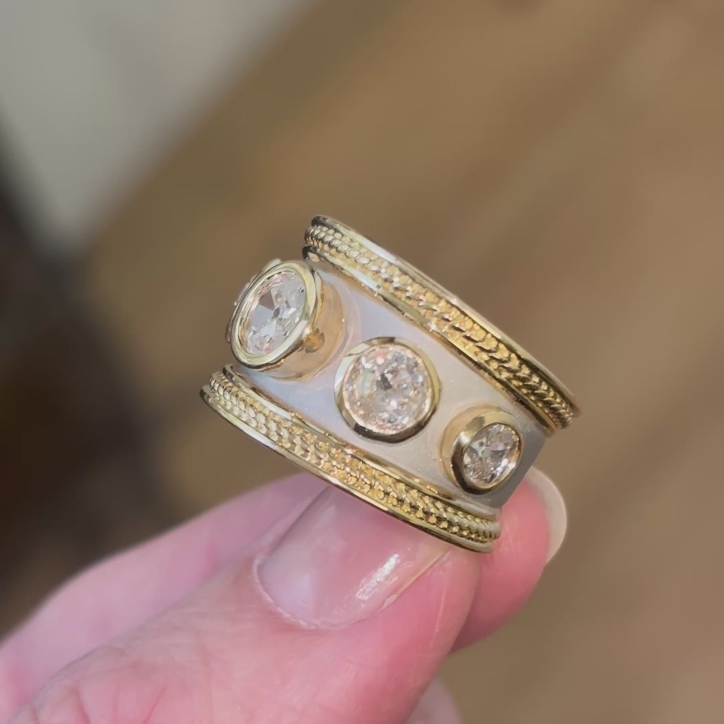Old Cut Diamond 5 Stone Ring